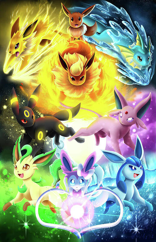 Pokemon Eevee Evolution Poster