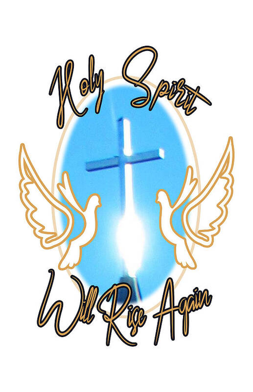 Holy Spirit Poster featuring the digital art Holy Spirit on a Cross by Delynn Addams