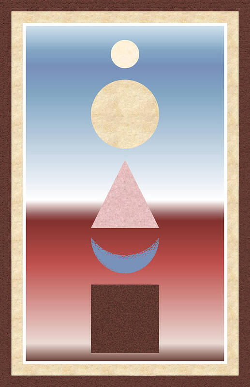 5 Elements Poster featuring the digital art 5 Elements in the Desert by Ma Udaysree