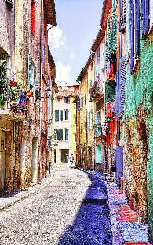 Old Walls Poster featuring the photograph Colors of Provence, France by Tatiana Travelways