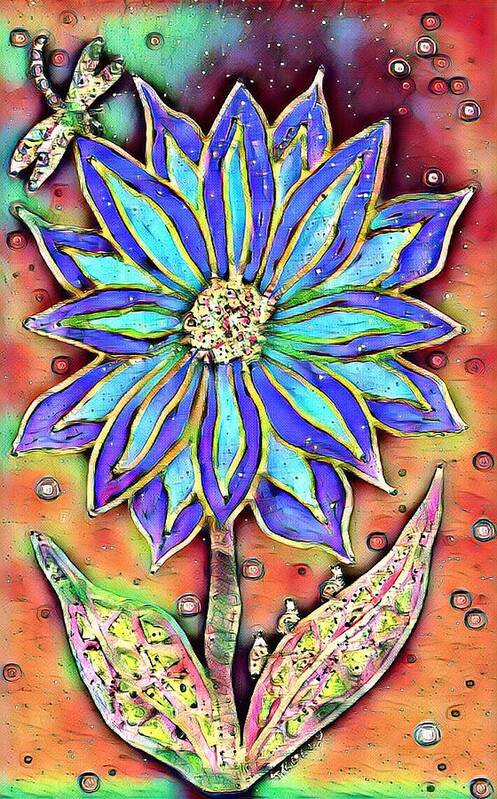 Flowers Poster featuring the mixed media Flower attraction by Kelly Nicodemus-Miller