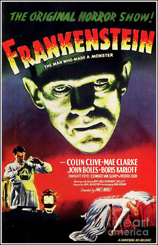 Frankenstein Poster featuring the photograph Frankenstein 1931 by Action