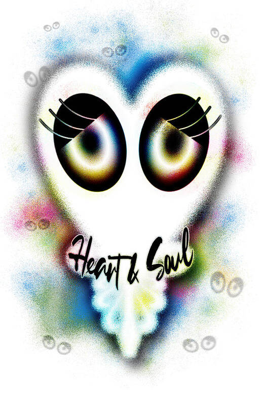 Heart And Soul Poster featuring the digital art Heart and Soul Ghostly Impression Good Spirited by Delynn Addams