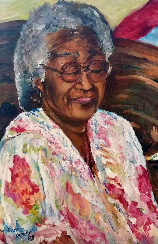 Portraits Poster featuring the painting Mama by Julie TuckerDemps