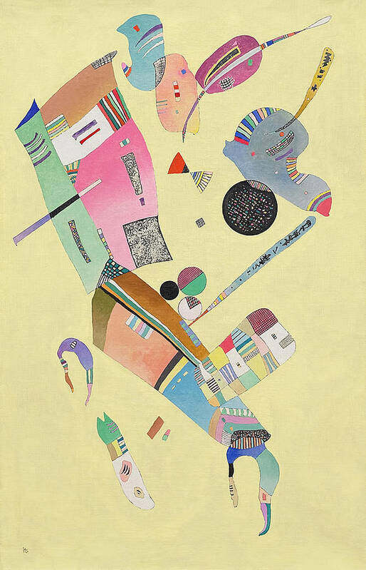 Moderation Poster featuring the painting Moderation by Wassily Kandinsky by Mango Art