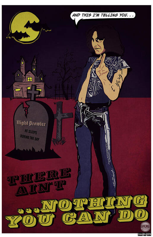Acdc Poster featuring the digital art Night Prowler Issue No. 1974 by Christina Rick