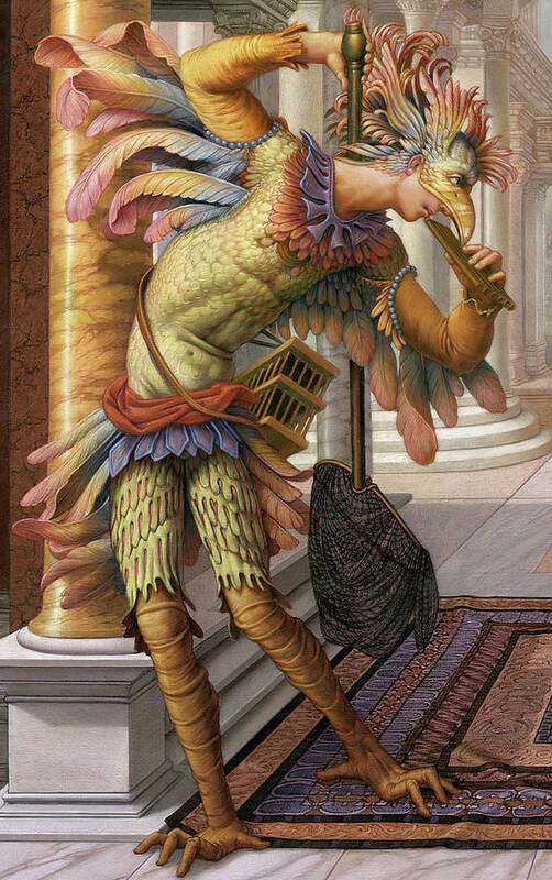 Papageno Poster featuring the painting Papageno by Kurt Wenner