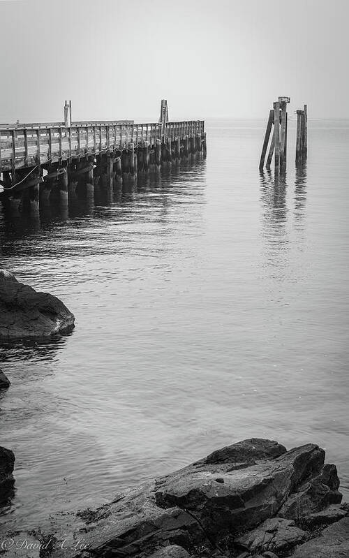 Fog Poster featuring the photograph Pier in Fog by David Lee