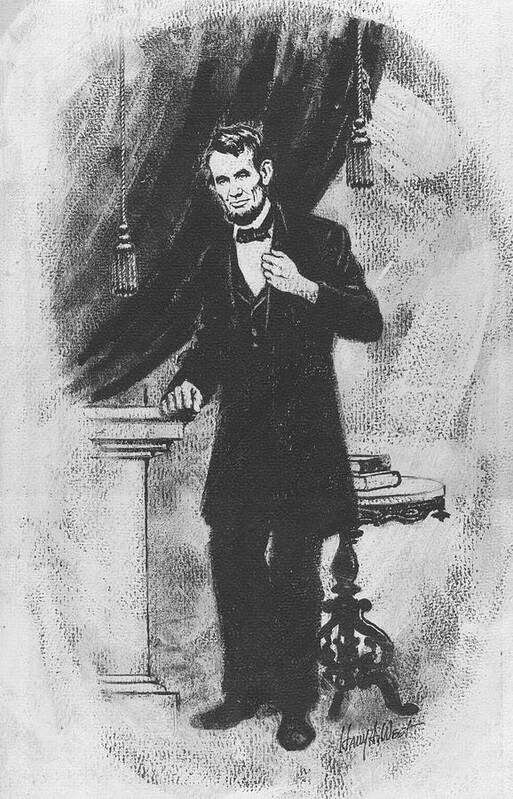 Abe Poster featuring the painting President Lincoln by Harry West