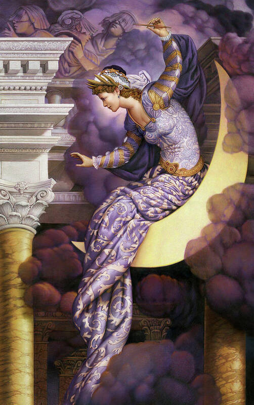 Queen Of The Night Poster featuring the painting Queen of the Night by Kurt Wenner