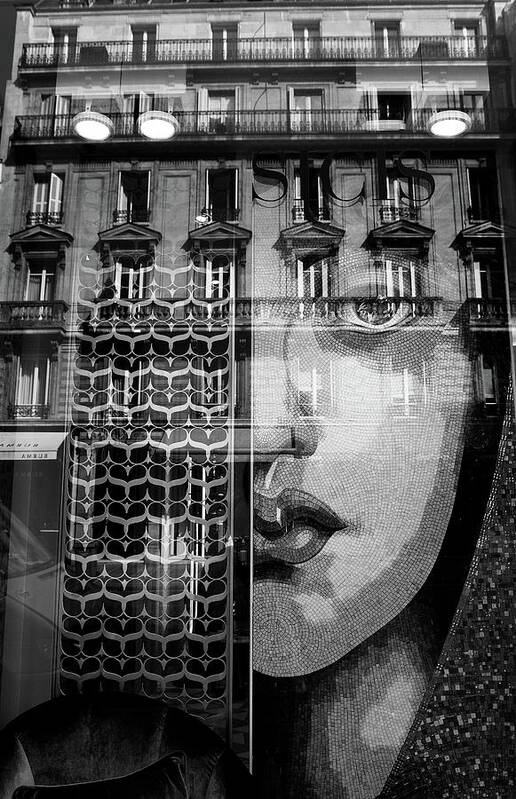 Paris Poster featuring the photograph Reflected Reality of Paris by David Perea