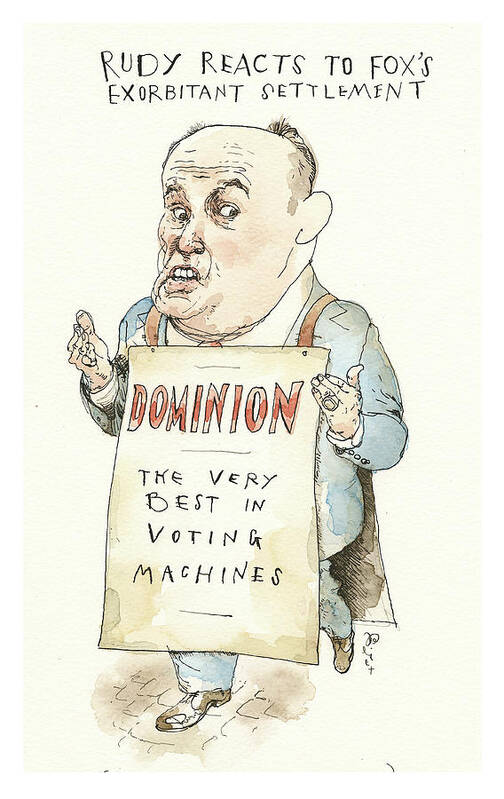 Rudy Giuliani Wheels And Deals Poster featuring the painting Rudy Giuliani Wheels and Deals by Barry Blitt