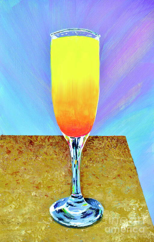 Tequila Poster featuring the painting Tequila Sunrise by Mary Scott