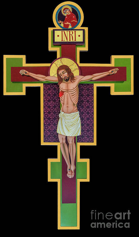 The Cross Of Life-the Flowering Cross Poster featuring the painting The Cross of Life-The Flowering Cross by William Hart McNichols