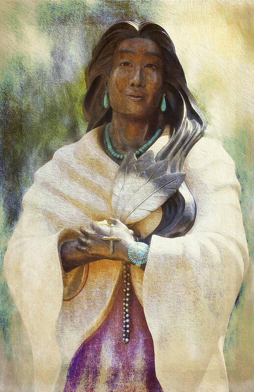  Kateri Tekakwitha Poster featuring the photograph Blessed Kateri Tekakwitha by Sandra Selle Rodriguez