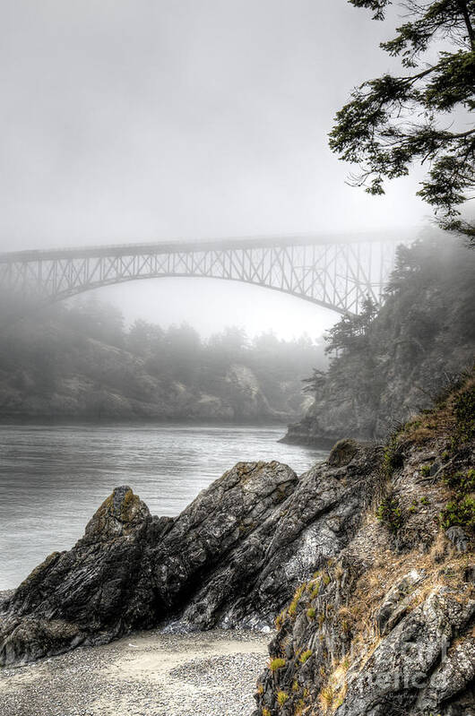 Deception Pass Poster featuring the photograph Deception Pass Bridge by Sarah Schroder