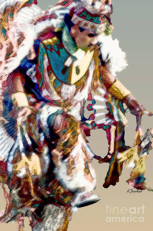Impressionism Poster featuring the photograph Drum Dancer by Linda Parker