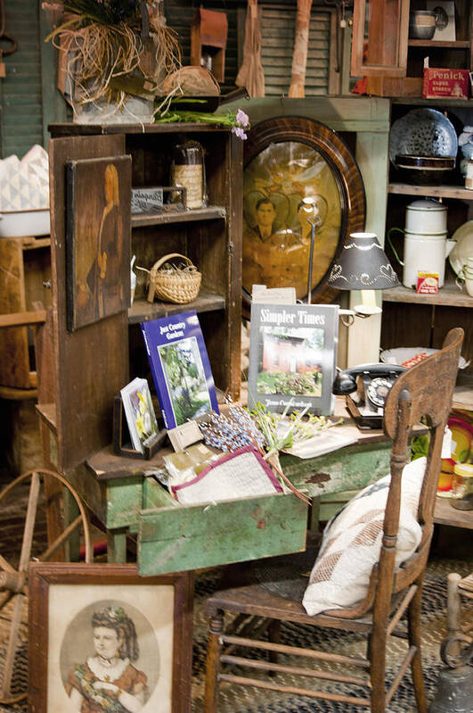 Antiques Poster featuring the photograph Grandma's Treasures by M Three Photos