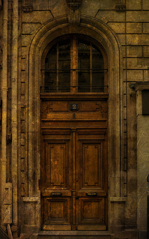 Paris France Architecture Poster featuring the photograph Paris Door Number Two by Bob Coates