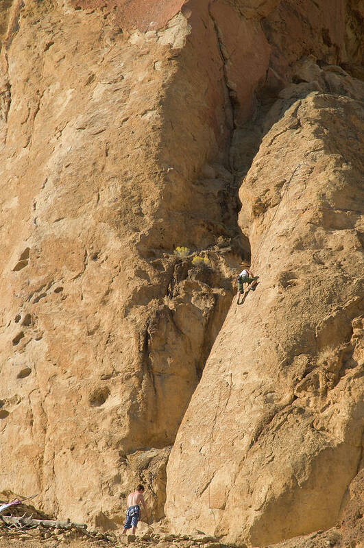 Rock Climbing Poster featuring the photograph Practice by Arthur Fix