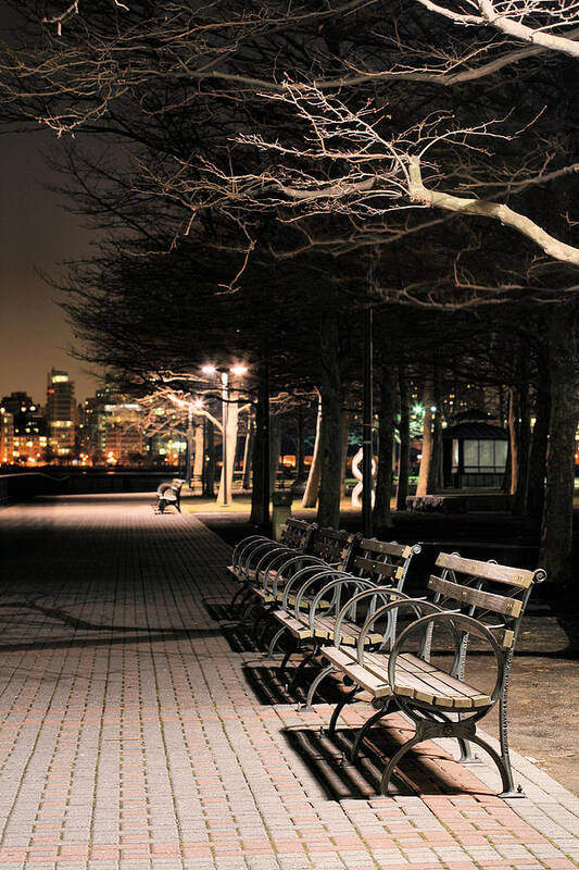 Pier A Poster featuring the photograph A Night in Hoboken by JC Findley