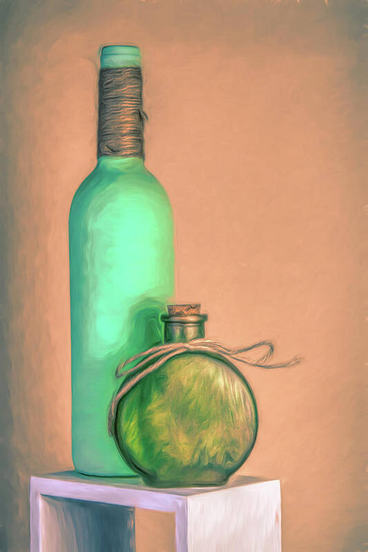 Bottle Poster featuring the photograph Glass Bottle Composition by Tom Mc Nemar