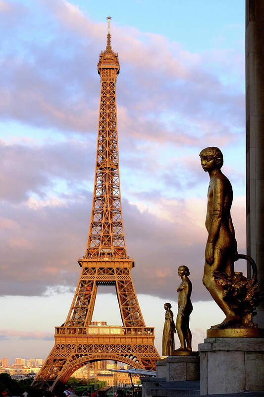 Photography Poster featuring the photograph Eiffel Tower At Sunset by Jeffrey PERKINS