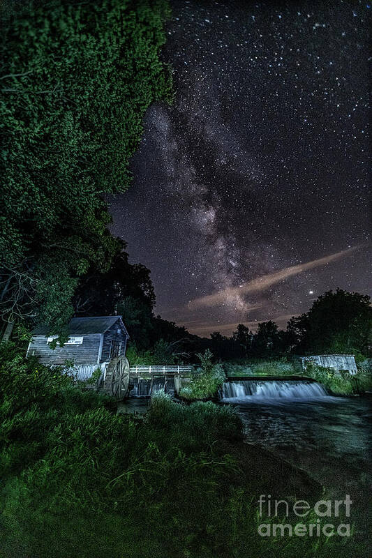 Milky Way Poster featuring the photograph Milky Way at the Mill by Amfmgirl Photography