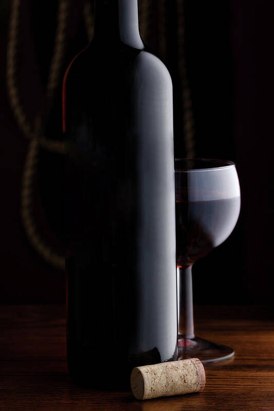 Wine Poster featuring the photograph Wine Still Life with Cork by Tom Mc Nemar