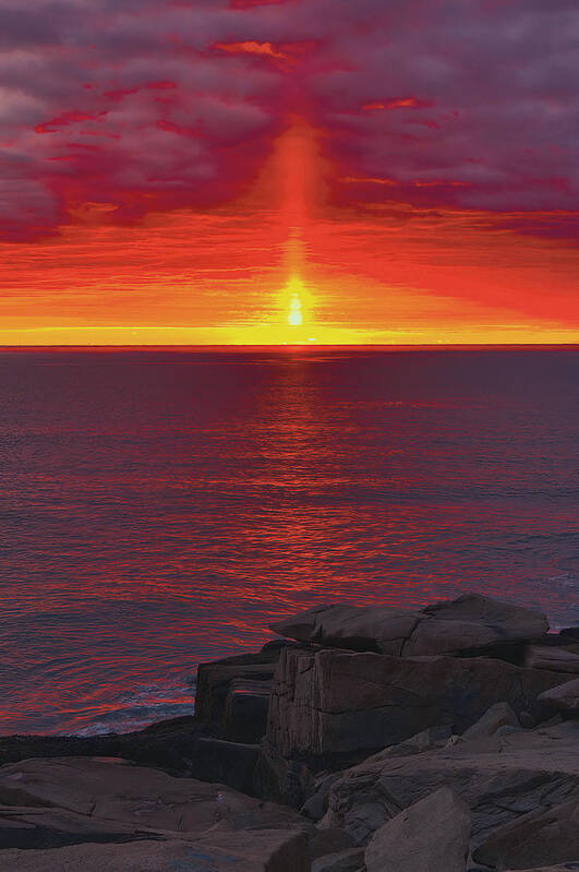 Sunrise Poster featuring the photograph Divine Light #2 by Stephen Vecchiotti