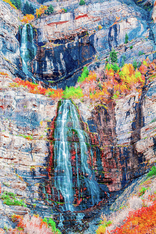 Bridal Veil Falls Poster featuring the photograph Bridal Veil Falls by Terry Walsh