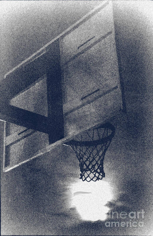 Basketball Poster featuring the photograph Slam Dunk the Night by Heather Kirk