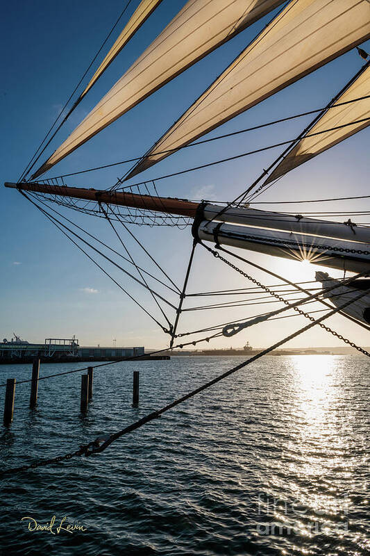 California Poster featuring the photograph Sunburst on the Bow of the Star of India by David Levin