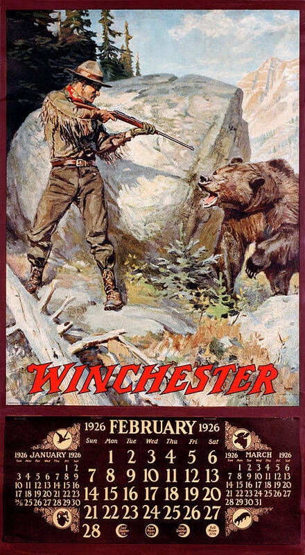 WINCHESTER REPEATING ARMS AMMUNITION ADVERTISING POSTER 