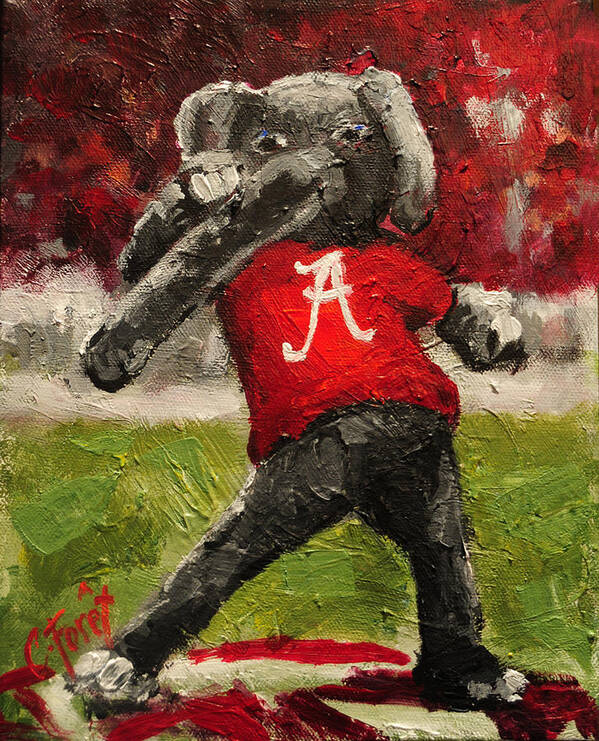 Alabama Poster featuring the painting Big Al by Carole Foret