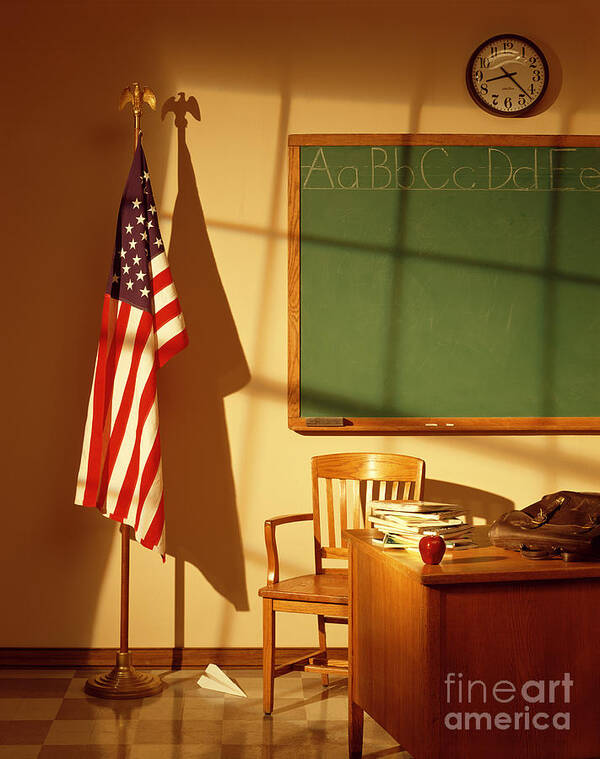 School Poster featuring the photograph Classroom #3 by Tony Cordoza