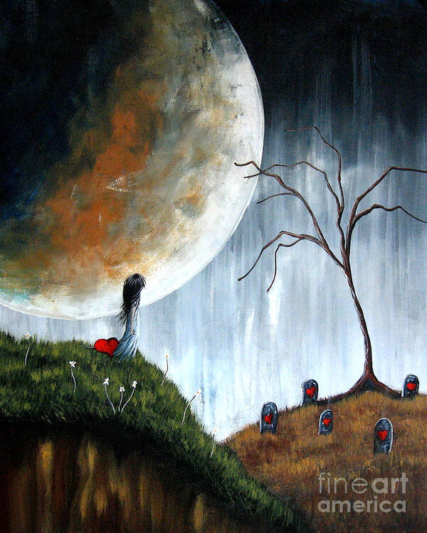Gothic Poster featuring the painting Don't Worry I Won't Let Them Take You by Shawna Erback #1 by Moonlight Art Parlour