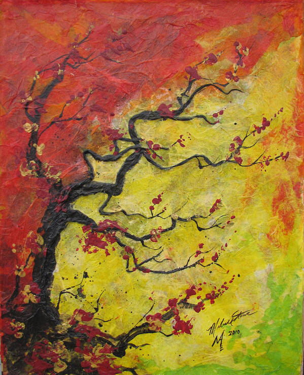 Fall Poster featuring the painting Fall Flame #1 by Melanie Stanton