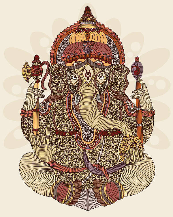 Illustration Poster featuring the photograph Ganesha #1 by Valentina Ramos