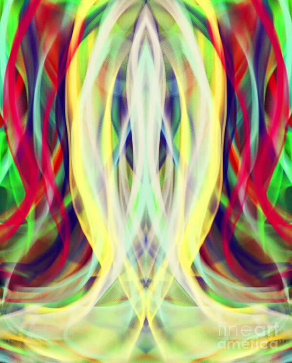 Digital Art Abstract Poster featuring the digital art Go With The Flow #1 by Gayle Price Thomas