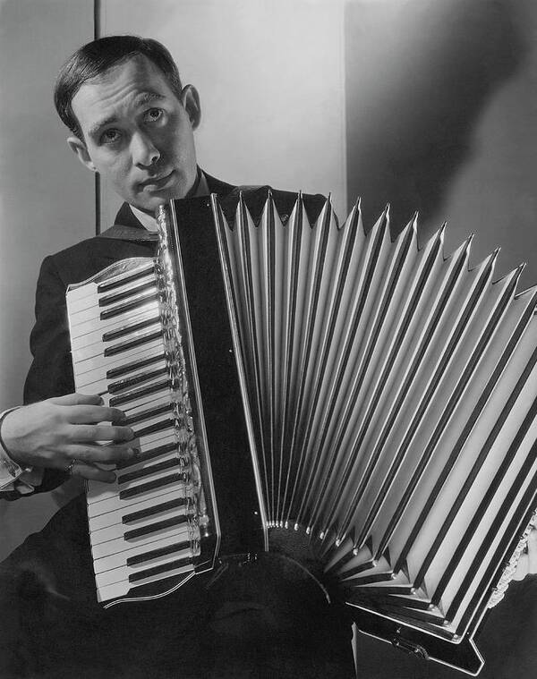 Entertainment Poster featuring the photograph Phil Baker With An Accordion #1 by Edward Steichen