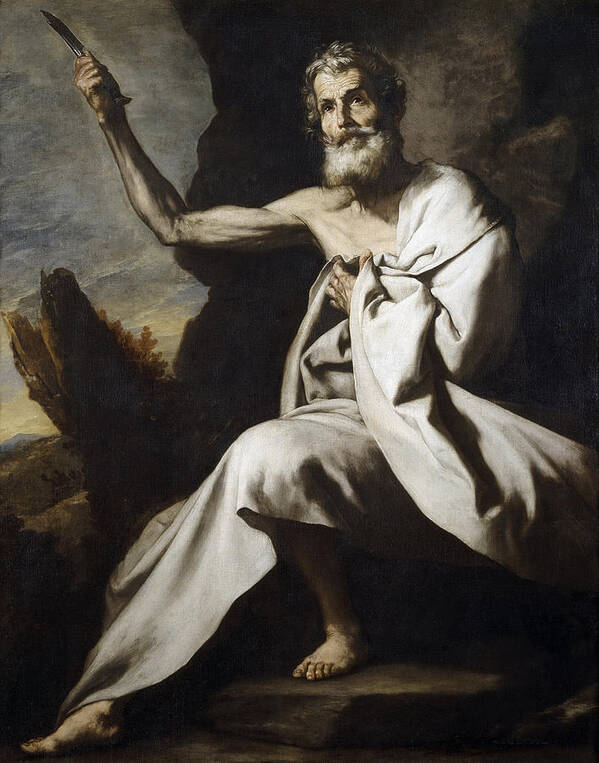 Jusepe De Ribera Poster featuring the painting Saint Bartholomew #1 by Jusepe de Ribera
