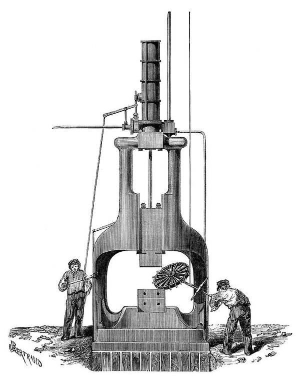 Human Poster featuring the photograph Steam Hammer #1 by Science Photo Library