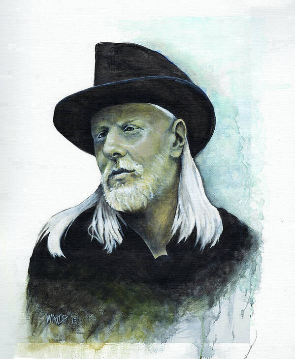 Johnny Winter Poster featuring the painting Still Alive and Well by William Walts