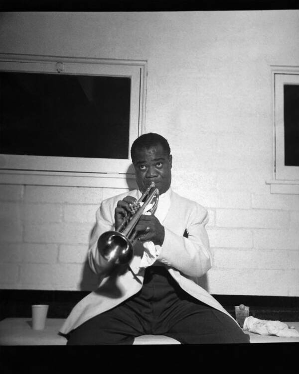 1950 Poster featuring the photograph Trumpeter Louis Armstrong #1 by Underwood Archives