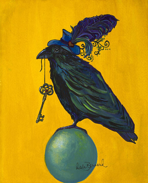 Raven Poster featuring the painting Uncommon Raven Love 2 #1 by Dale Bernard