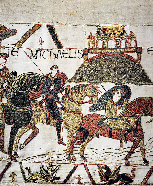 1066 Poster featuring the tapestry - textile Bayeux Tapestry #19 by Granger