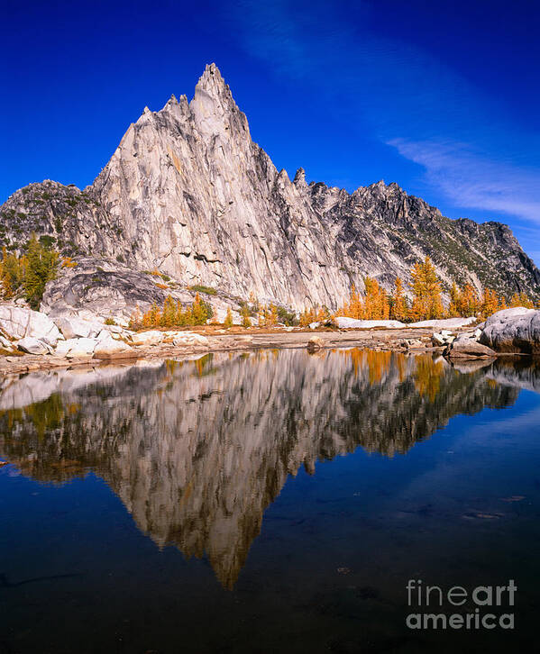 Mountain Poster featuring the photograph Prusik Peak on Gnome Tarn #2 by Tracy Knauer