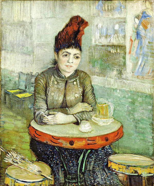 Vincent Van Gogh Poster featuring the painting In the cafe. Agostina Segatori in Le tambourin #7 by Vincent van Gogh