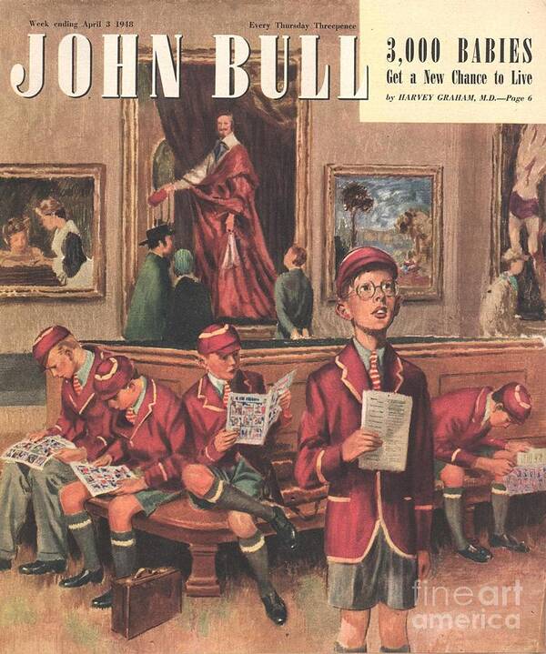 1950s Poster featuring the drawing John Bull 1950s Uk Art Museums Art #2 by The Advertising Archives